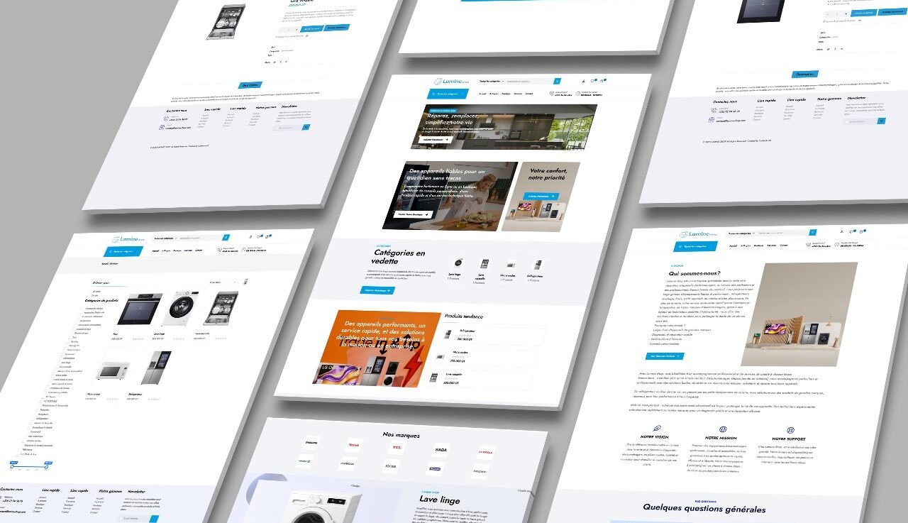 Nous avons créé pour Lamine Shop un site intuitif et performant, pensé pour valoriser les produits et offrir une expérience d’achat simple, rapide et agréable.