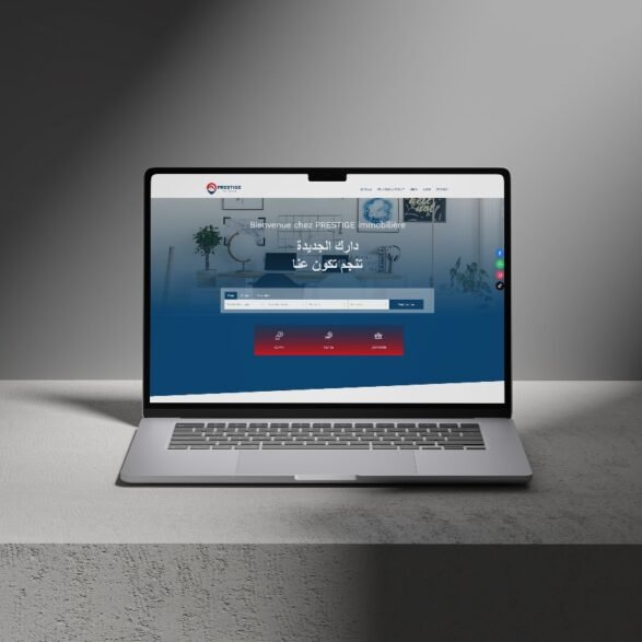 Prestige Immobilière est une agence immobilière à Monastir qui nous a confié la conception de son site web.